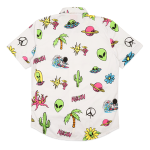Tropical Alien Button Up Shirt