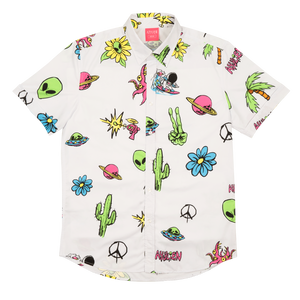 Tropical Alien Button Up Shirt