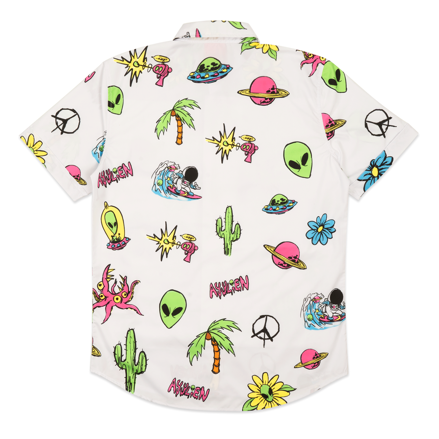 Tropical Alien Button Up Shirt Ayylien