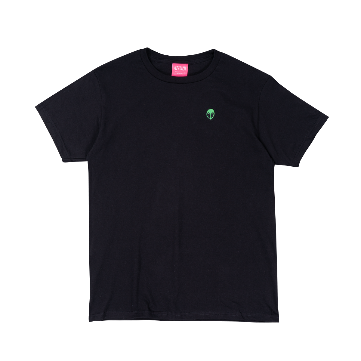 Alien Head Embroidered Tee - Black