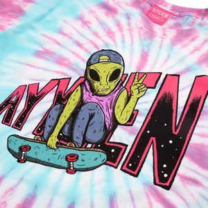 Skater Alien Tie Dye Tee